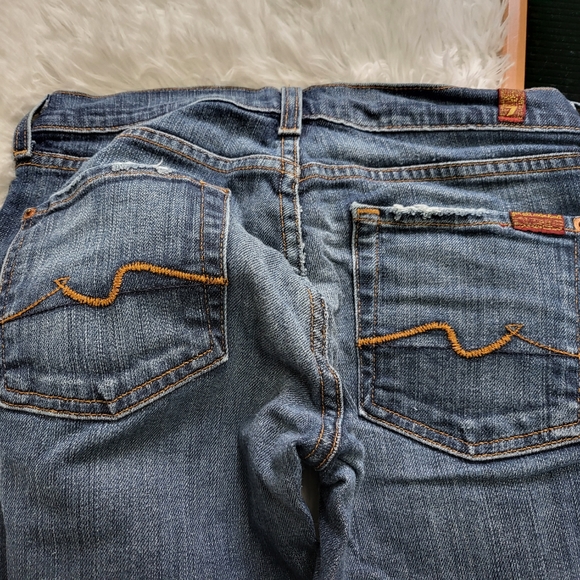 7 For All Mankind by Jerome Dahan Boot Cut Jeans in Dark Wash Size 27 - Picture 13 of 13